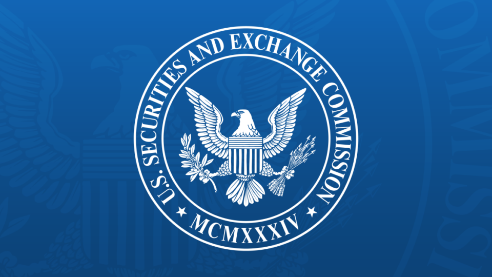 U.S. Securities and Exchange Commission official announcement card